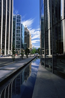 Parking Prints: Downtown skyscrapers lining Burrard Street, Vancouver, British Columbia (B
