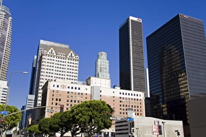 Downtown skyscrapers, Los Angeles, California, United States of America, North America