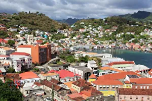 Townscape Prints: Downtown St. Georges, Grenada, Windward Islands, West Indies, Caribbean, Central America