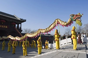 Festival Prints: Dragon Dance, Chinese New Year, Spring Festival, Beijing, China, Asia