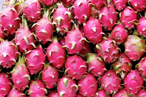 Healthy Eating Prints: Dragon fruit for sale at local market