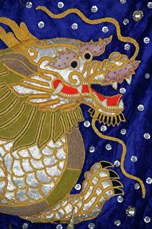 Images Dated 5th August 2006: Dragon tapestry, Bangkok, Thailand, Southeast Asia, Asia