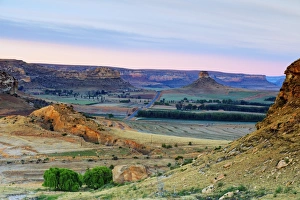 Mountain Ridge Prints: Drakensburg mountains, Free State, South Africa, Africa