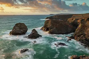 Dramatic coastal scenery near Trevose Head in North Cornwall, England, United Kingdom