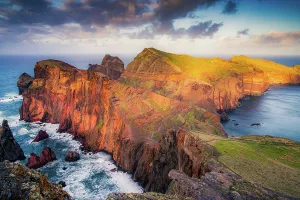 Geographic Prints: dramatic coastline with rocks of Madeira, Portugal