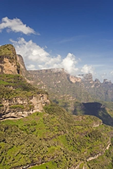 Ethiopian Prints: Dramatic mountain scenery from the area around Geech, UNESCO World Heritage Site