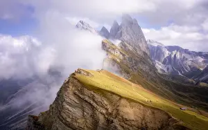 Seceda Prints: Dramatic Seceda mountain, Dolomites, Italy, Europe