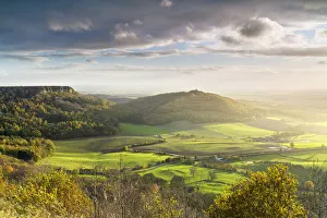 Dramatic weather and skies over The Vale of York from Sutton Bank