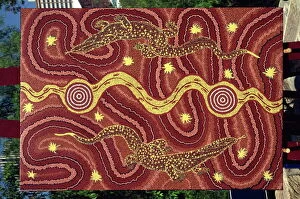 Dream paintings of the Walpiri Tribe of Aborigines, Australia, Pacific