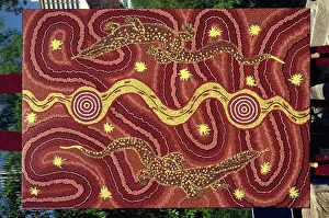 Images Dated 25th February 2008: Dream paintings of the Walpiri Tribe of Aborigines, Australia, Pacific