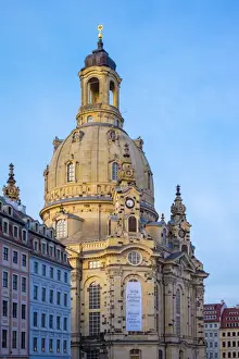 Lutheran Prints: Dresdner Frauenkirche (Church of Our Lady) and buildings on Neumarkt, Altstadt (Old Town)