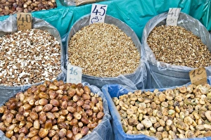 Images Dated 8th April 2010: Dried fruit for sale, Souk in the Medina, Marrakech, Morocco, North Africa, Africa
