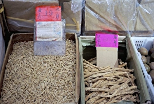 Dried Prints: Dried seafood shop, Des Voeux Road, Hong Kong Island, Hong Kong, China, Asia