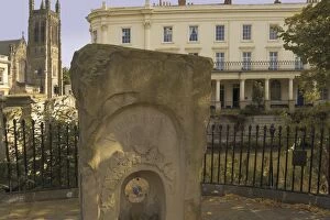 Drinking fountain on site of discover of spa water, River Leam, Royal Leamington Spa