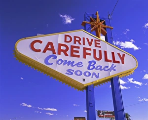 Text Prints: Drive Carefully sign