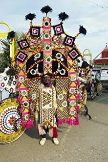 Durban Prints: Drivers dress to pull rickshaws up Durbans Marine Parade