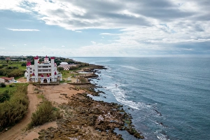 Fantasy Prints: Drone aerial view of abandoned Fairytale Castle