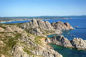 Isolated Prints: Drone Aerial view of Capo Testa and Moon Valley Valle della Luna