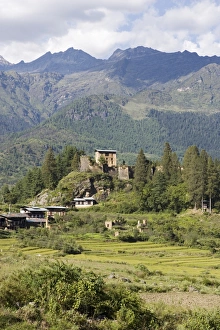 Dzong Prints: Drukgyel Dzong, Drukgyel Village, Bhutan, Asia