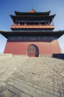 Drum Tower Prints: The Drum Tower, a later Ming dynasty version originally built in 1273 marking the centre of the old Mongol capital