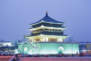 Xian Prints: Drum tower, Xi an, Shanxi, China, Asia