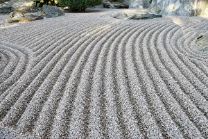 Uniformity Prints: Dry landscape of a Japanese garden, Monaco, Europe