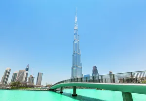 Downtown Prints: Dubai Burj Khalifa, Dubai City, United Arab Emirates, Middle East