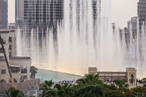 Gulf Countries Prints: Dubai Fountain, Dubai, United Arab Emirates, Middle East