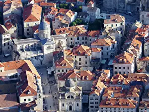 Ancient Buildings Prints: Dubrovnik Cathedral and Old Town