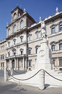 Ducal Palace Prints: Ducal Palace and statue, Modena, Emilia Romagna, Italy, Europe