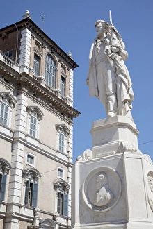 Ducal Palace Prints: Ducal Palace and statue, Modena, Emilia Romagna, Italy, Europe