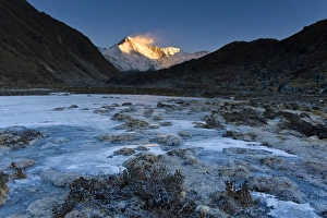 Soluk Prints: Dudh Pokhari Lake, view towards Cho Oyu
