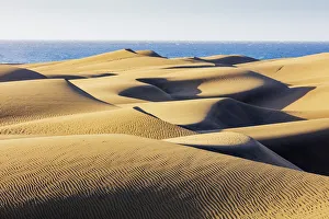 Typically Spanish Prints: Dunes of Maspalomas Nature Reserve, Gran Canaria, Canary Islands, Spain, Atlantic, Europe