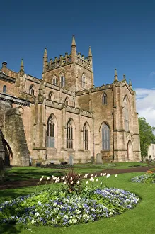 Flowers Prints: Dunfermline Abbey, Dunfermline, Fife, Scotland, United Kingdom, Europe