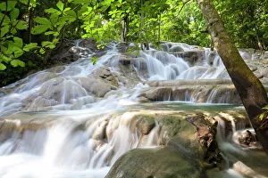 Flowing Prints: Dunns River Falls, Ocho Rios, Jamaica, West Indies, Caribbean, Central America