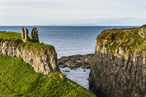 Dunseverick Castle near the Giants Causeway, County Antrim, Ulster, Northern Ireland