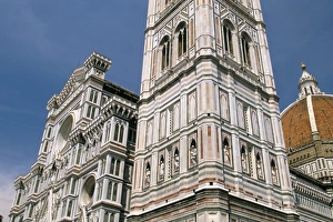 Towers Prints: Duomo and campanile (cathedral and bell tower), Florence, UNESCO World Heritage Site