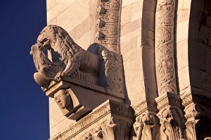 Lucca Prints: Detail of the Duomo di San Martino in Romano-Pisan style