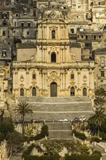 Duomo San Giorgio in Modica, a town famed for Sicilian Baroque architecture, UNESCO World Heritage Site, Modica, Ragusa Province, Sicily, Italy, Mediterranean, Europe