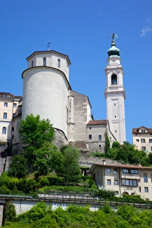 Duomo of San Martino and Juvarra bell tower, Belluno, Province of Belluno, Veneto, Italy, Europe