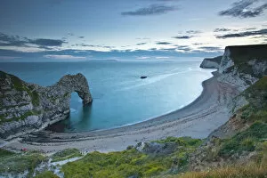 Images Dated 18th July 2010: Durdle Door and Bats Head, Dorset, Jurassic Coast, UNESCO World Heritage Site, England