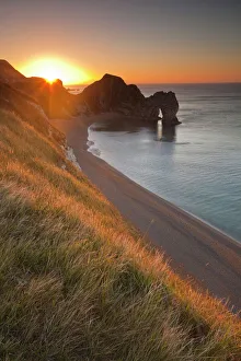 Glowing Gallery: Durdle Door, Dorset, Jurassic Coast, UNESCO World Heritage Site, England, United Kingdom, Europe