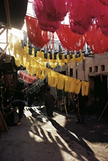 Dyed Prints: Dyed wool, Dyers Souk