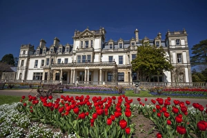 Flower Bed Prints: Dyffryn House, Dyffryn Gardens, Vale of Glamorgan, Wales, United Kingdom, Europe