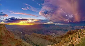 Stormy Prints: A dying storm at twilight viewed from Lipan Point