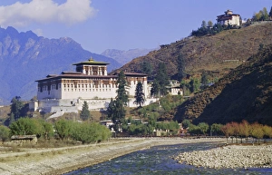 Paro Prints: Dzong (monastery), Paro, Bhutan, Himalayas, Asia