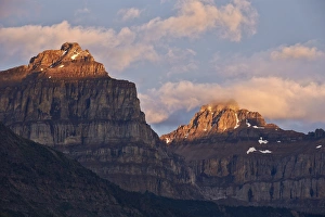 Rocky Mountains Prints: Early light on rugged peaks, Banff National Park