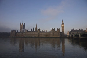 Images Dated 12th February 2008: Early morning, Big Ben and the Houses of Parliament, Westminster, London