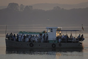 Lake Tana Prints: Early morning ferry, Lake Tana, Ethiopia, Africa