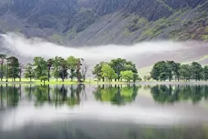 Images Dated 12th September 2008: Early morning fog on Lake Buttermere, Lake District National Park, Cumbria, England